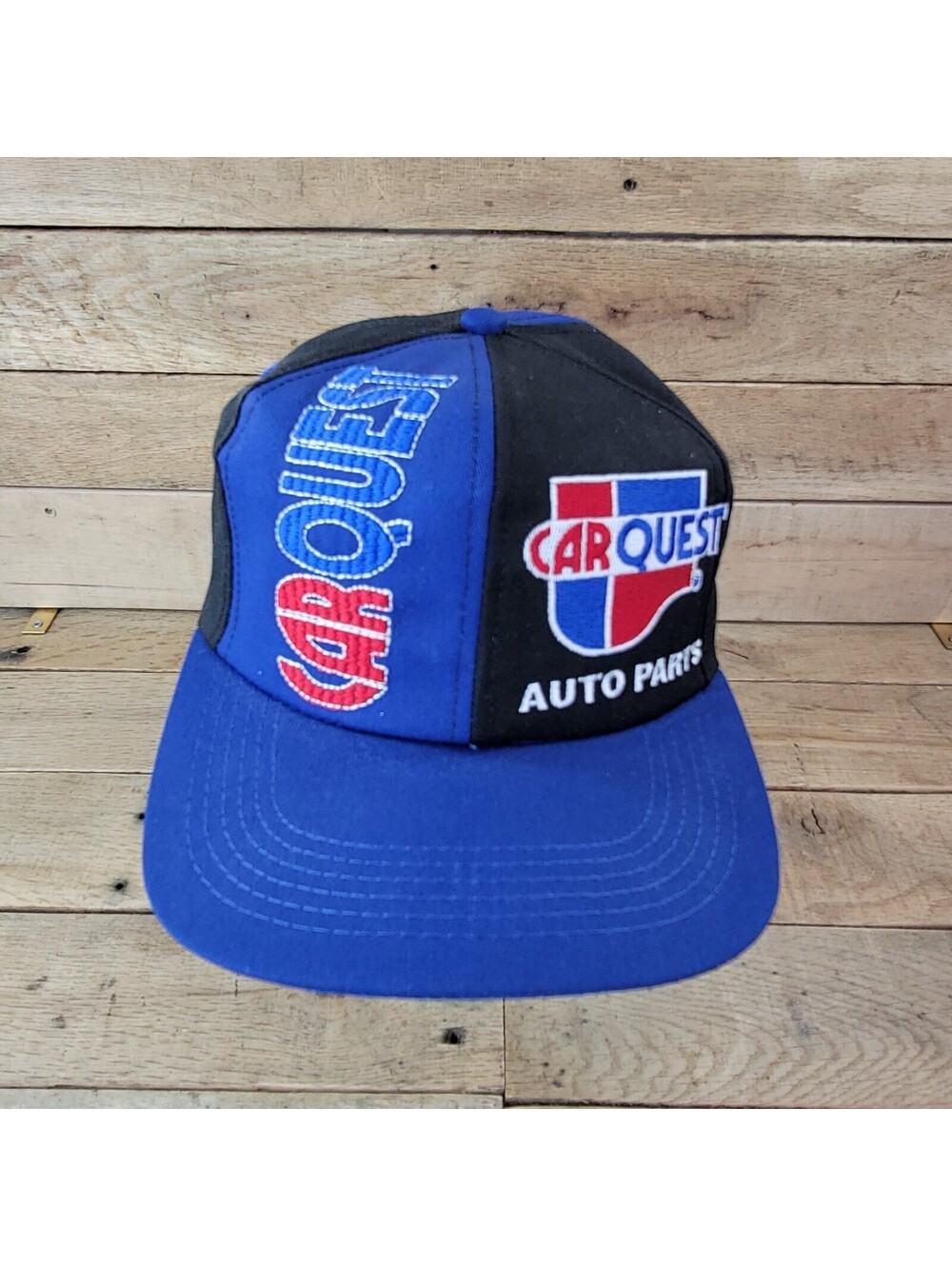 VTG CARQUEST Auto Parts Hat Blue Black K-Products Snapback Trucker Cap USA Made